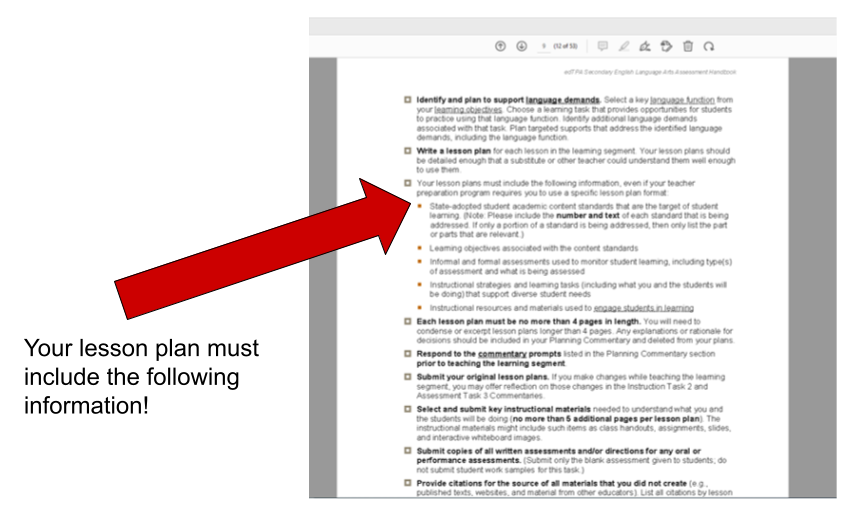 Lesson Plan Requirements